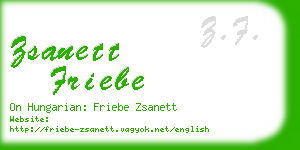 zsanett friebe business card